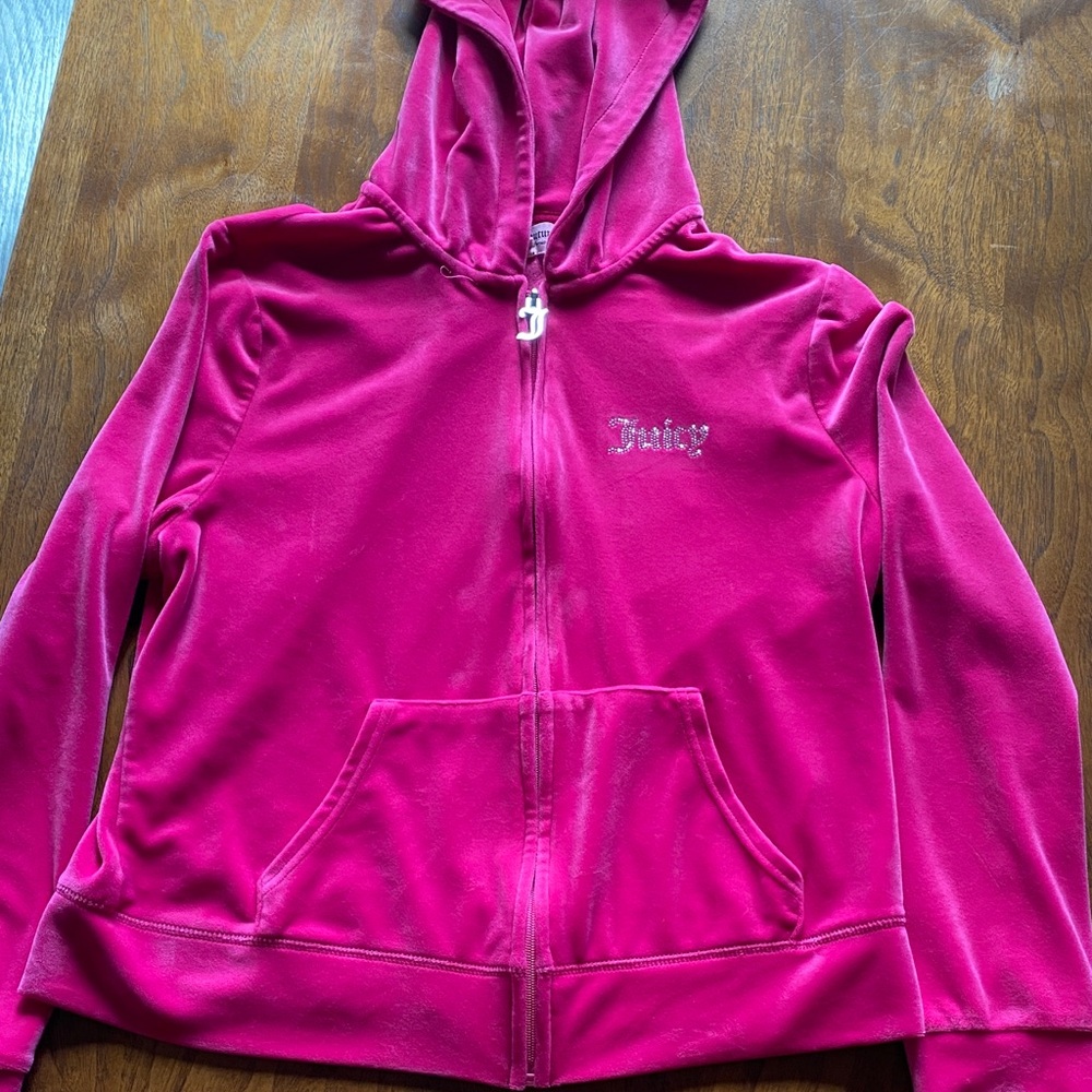 Woman’s Pink Hoodie Jacket size, extra large, Juicy Couture hot pink